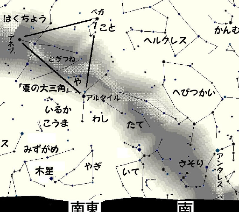 318-1 南南東の空の星座図